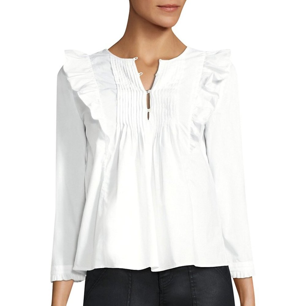 Joie - Adelheid Ruffled Cotton Blouse